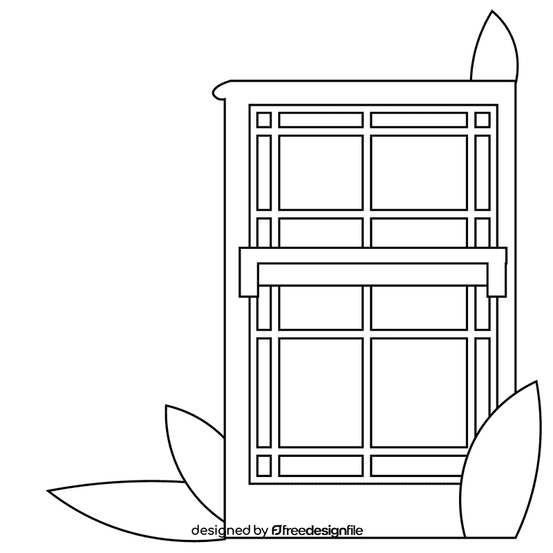 Badminton field black and white clipart