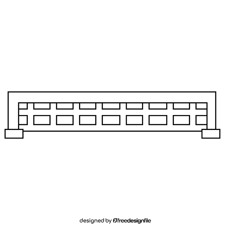 Badminton net black and white clipart