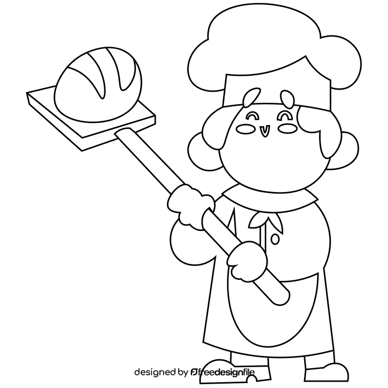 Baker black and white clipart