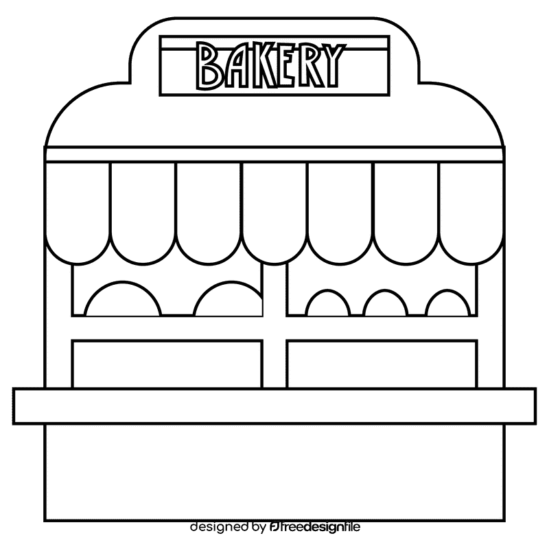 Baker bakery black and white clipart