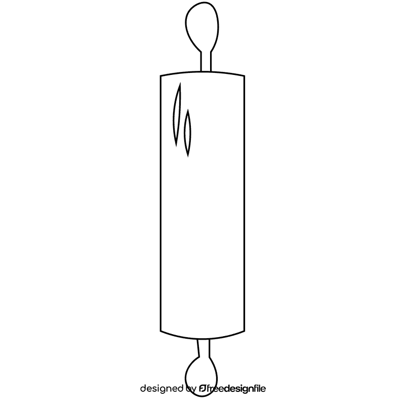 Baker roller black and white clipart