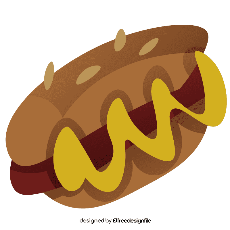 Baseball hot dog clipart