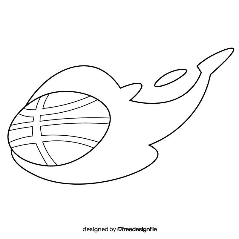 Basketball ball black and white clipart