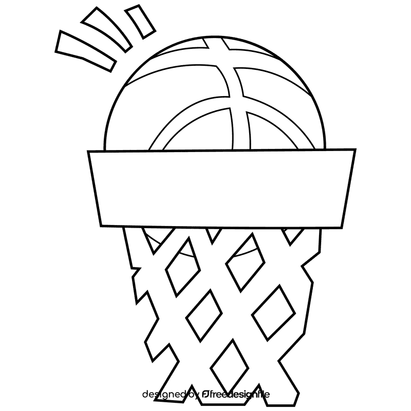 Basketball black and white clipart
