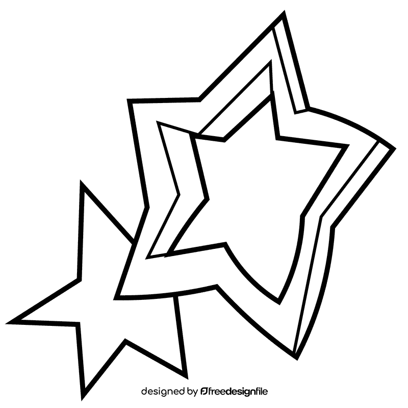 Basketball stars black and white clipart