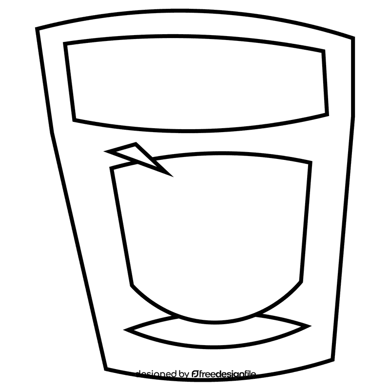 Snooker, billiard drink black and white clipart
