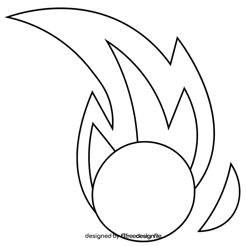 Snooker, billiard fire black and white clipart