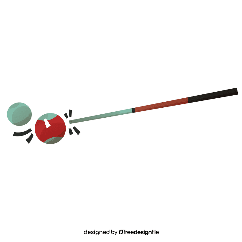 Snooker, billiard hit clipart