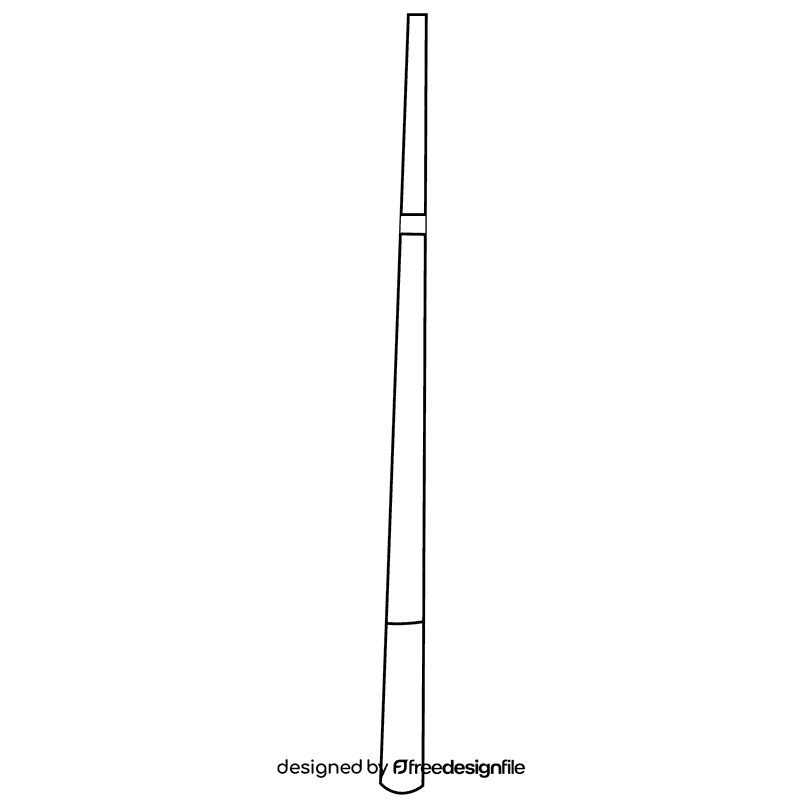 Snooker, billiard stick black and white clipart