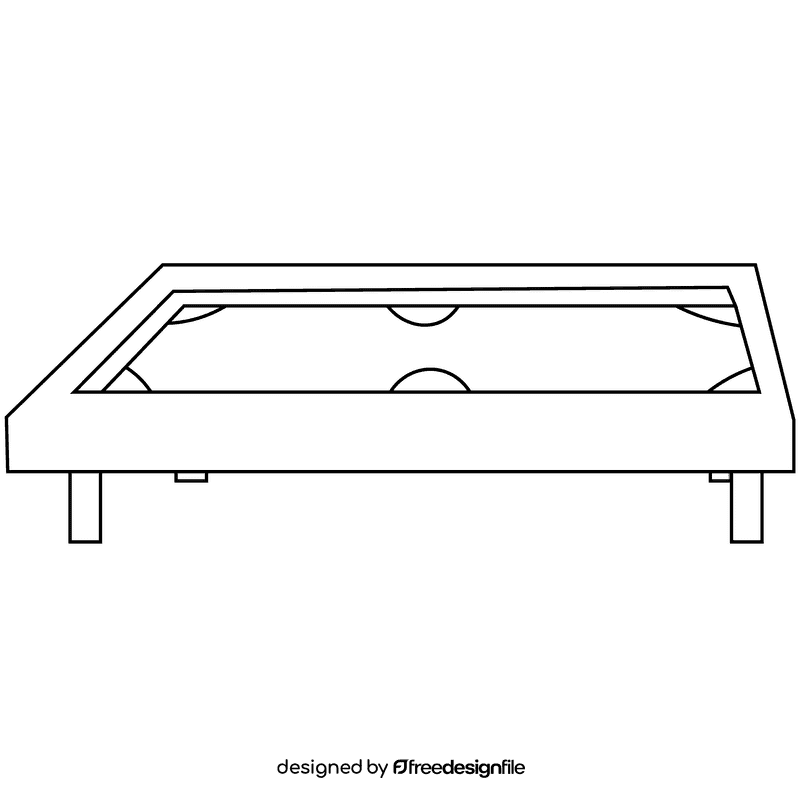 Snooker, billiard table black and white clipart