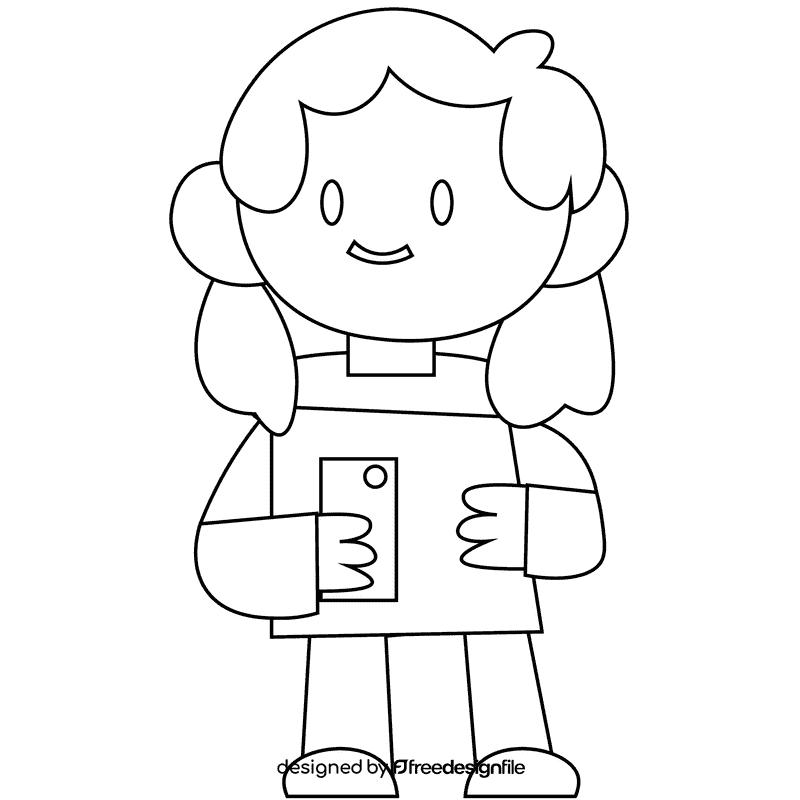Blogger black and white clipart