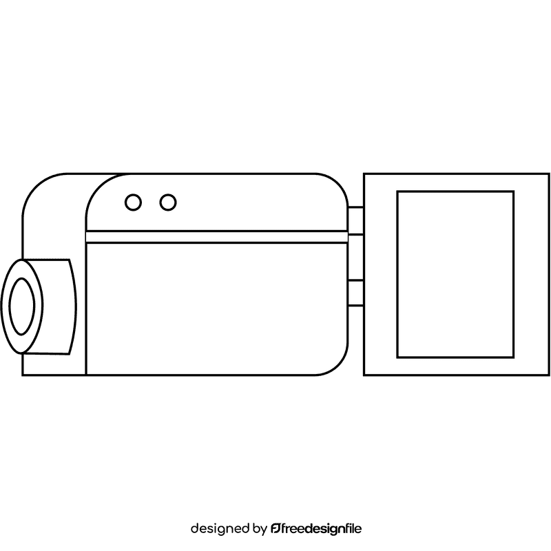 Blogger camera black and white clipart