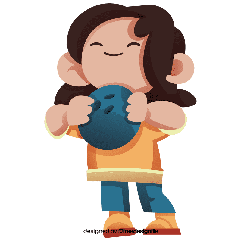 Bowling player clipart