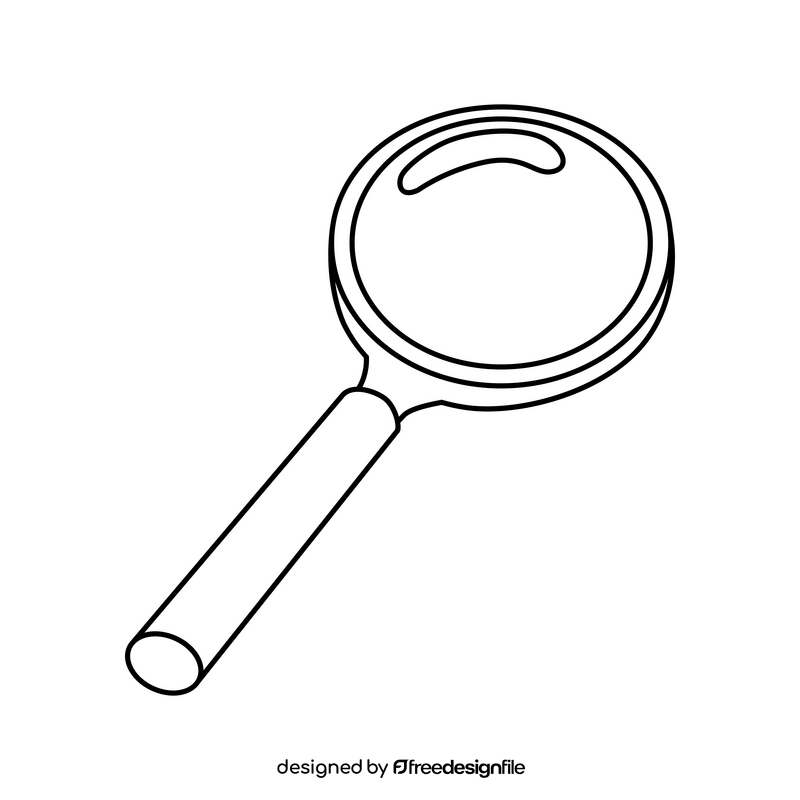 Magnifying glass cartoon drawing black and white clipart free download