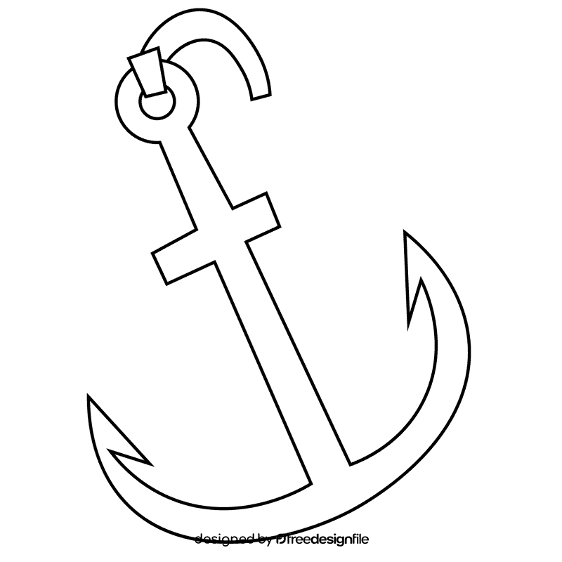 Captain hook black and white clipart