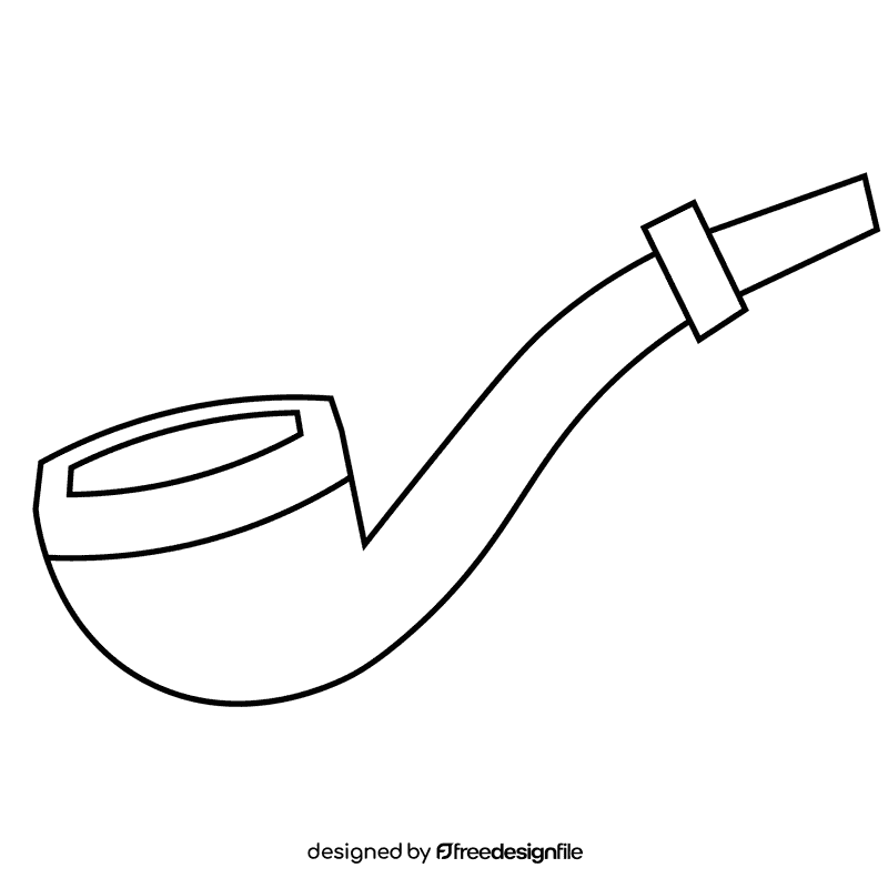 Captain pipe black and white clipart