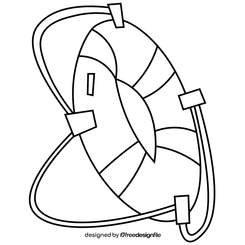 Captain safety circle black and white clipart