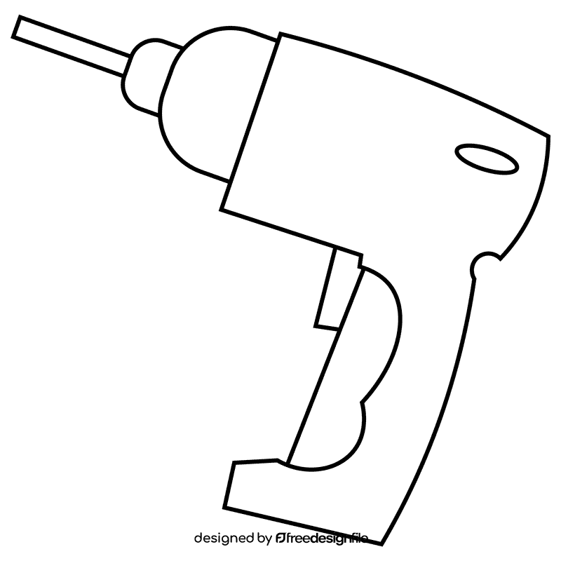 Carpenter drill black and white clipart