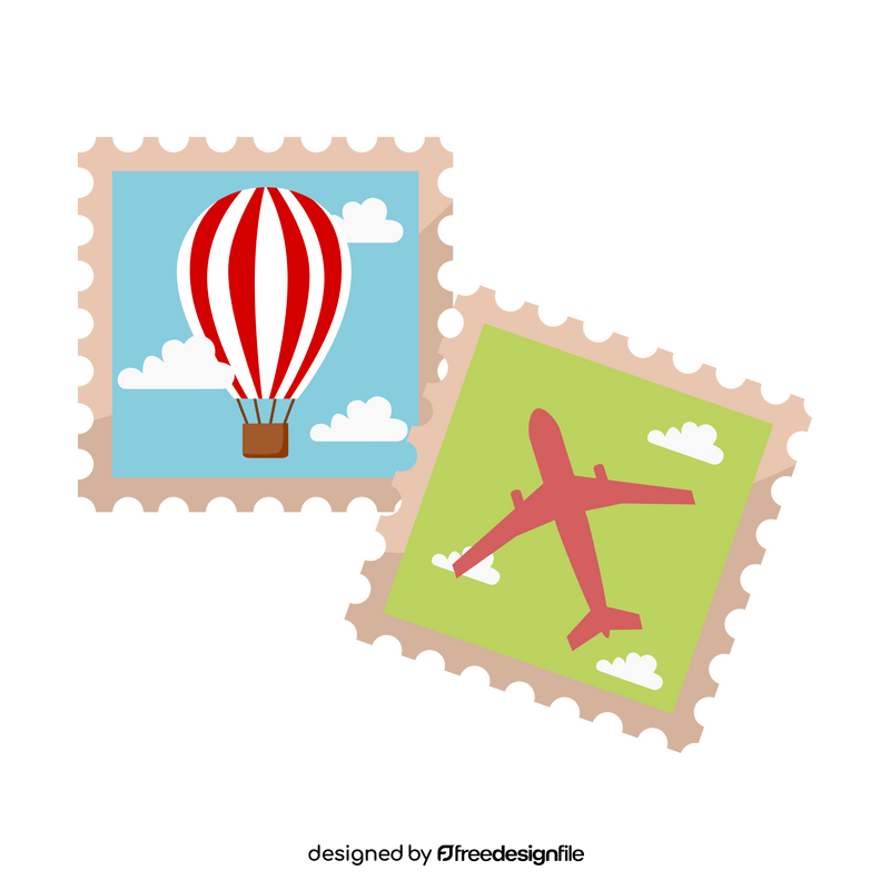 Postage stamps clipart