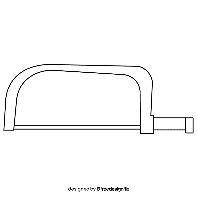 Carpenter sawthin black and white clipart