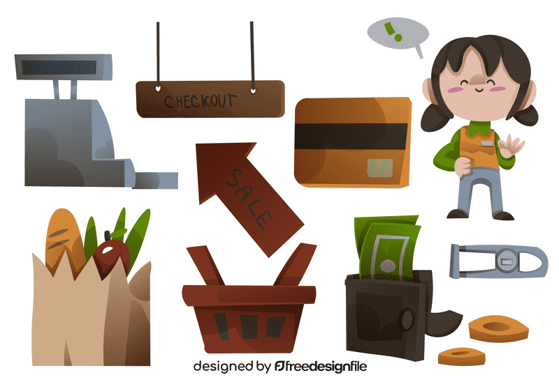 Cashier vector