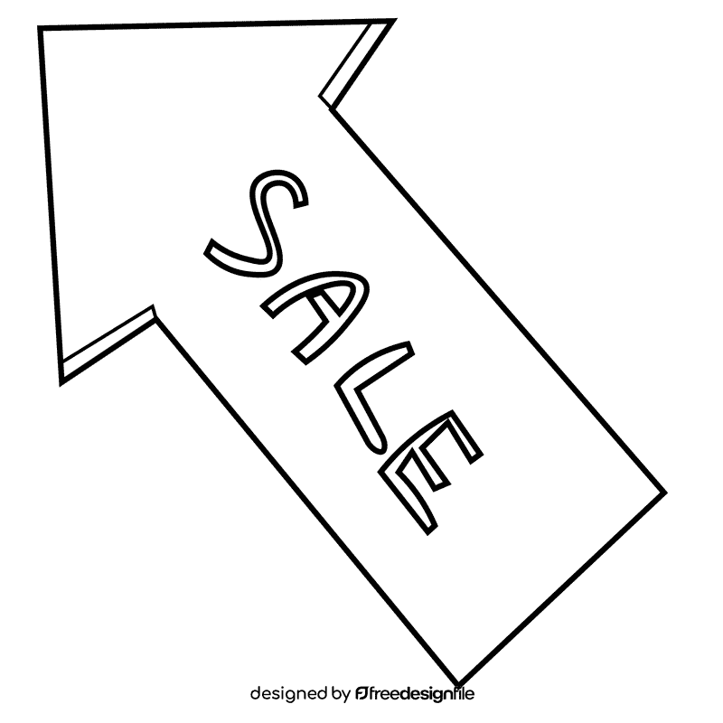 Cashier sale black and white clipart