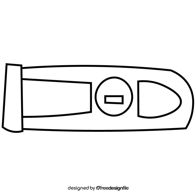 Cashier stamp black and white clipart
