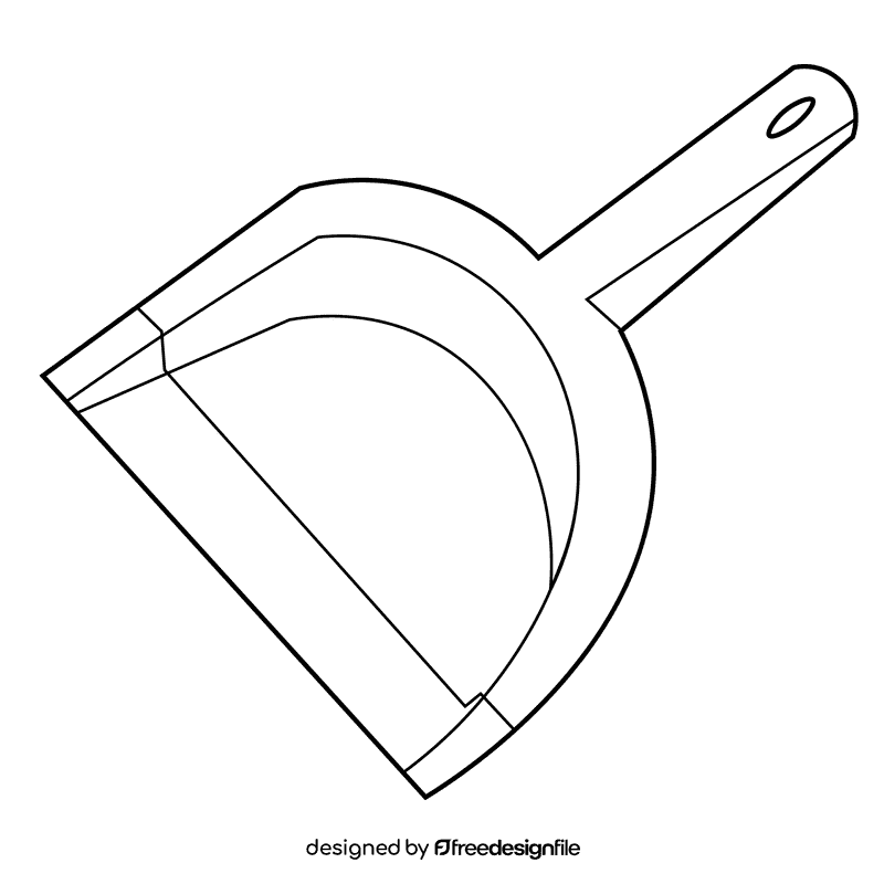 Cleaner scoop black and white clipart