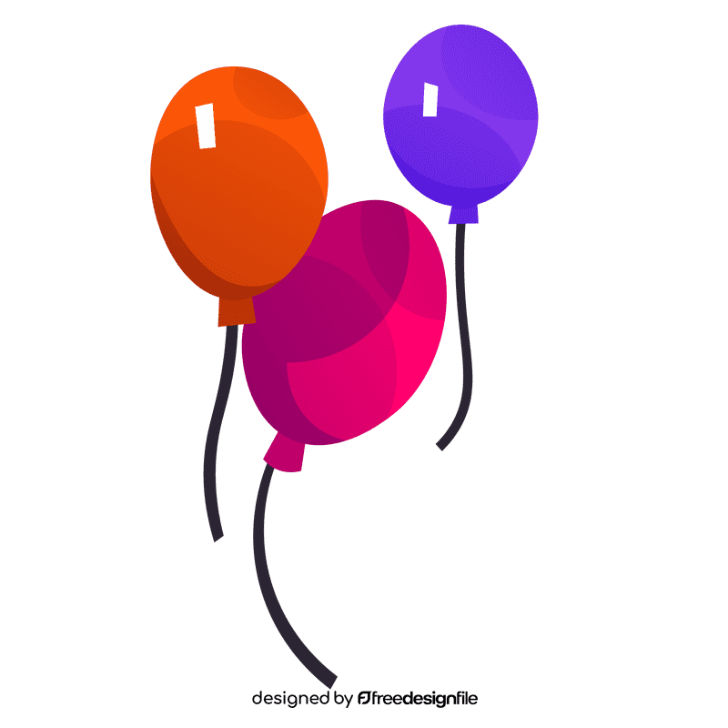 Clown balloons clipart