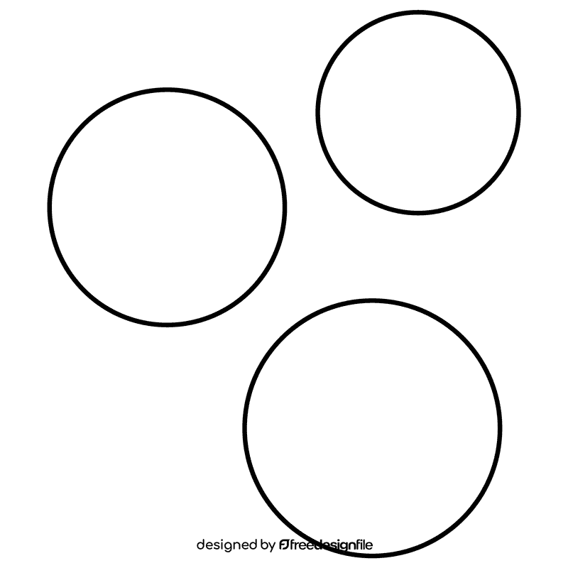 Clown balls black and white clipart