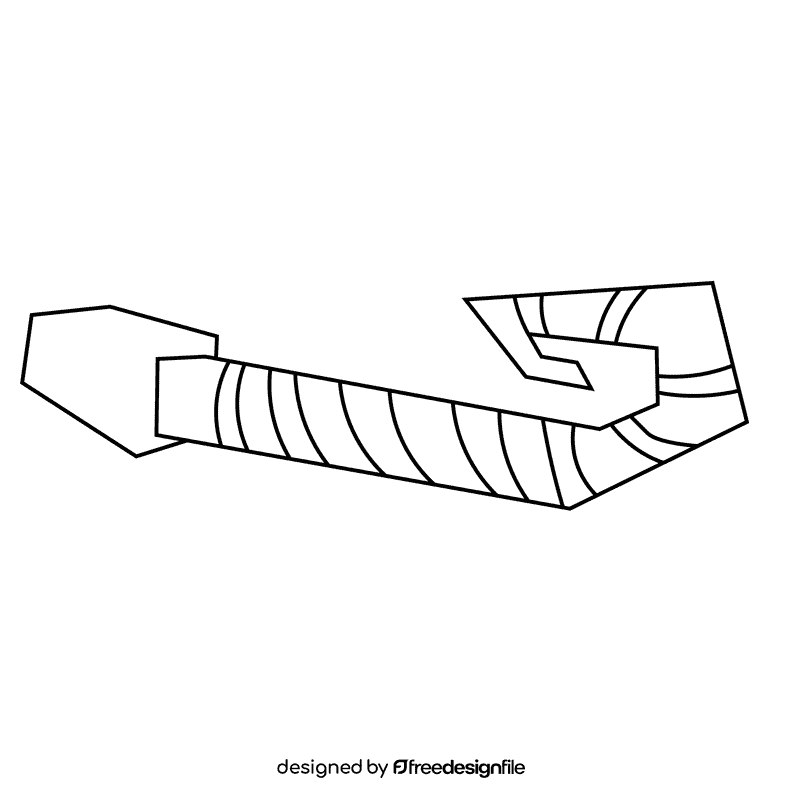 Clown whistle black and white clipart