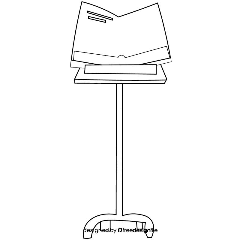 Conductor book black and white clipart