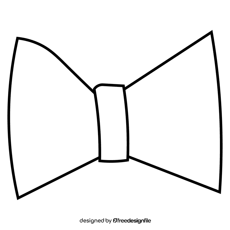 Conductor butterfly tie black and white clipart