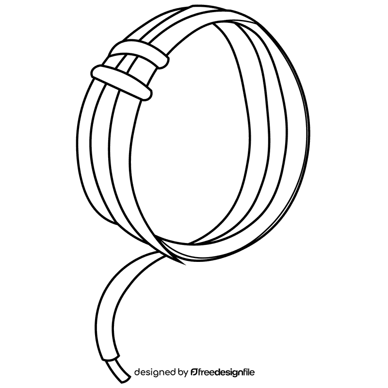 Electrician wires black and white clipart