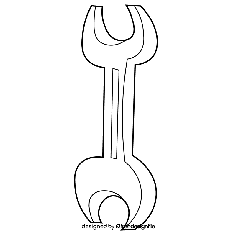 Engineer key black and white clipart