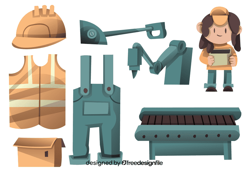 Factory worker vector