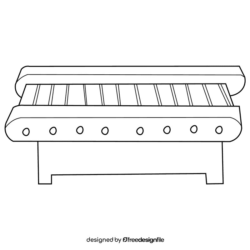 Factory worker machine black and white clipart