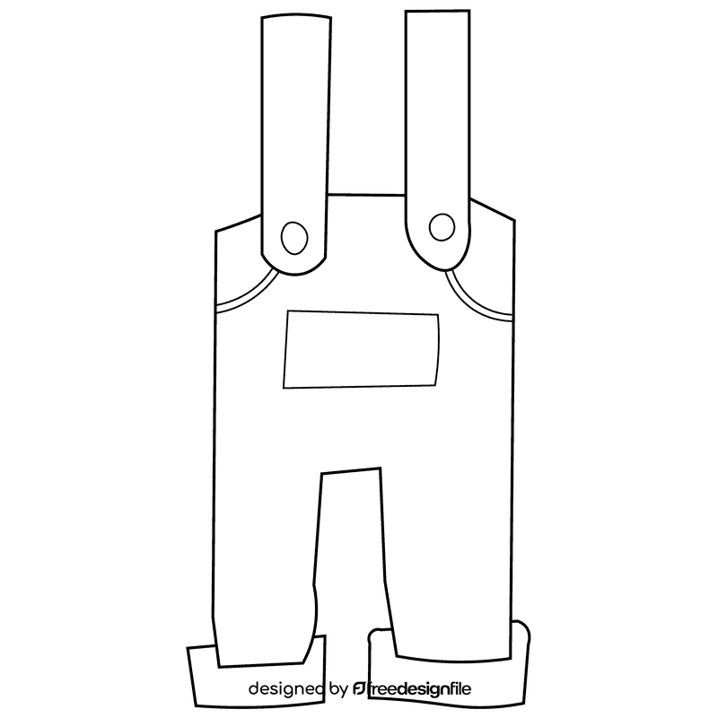 Factory worker pants black and white clipart