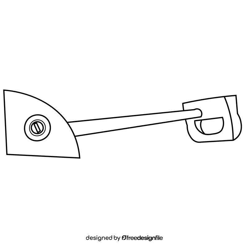Factory worker tool black and white clipart