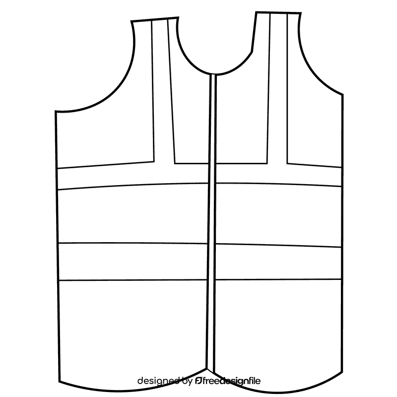 Factory worker uniform black and white clipart