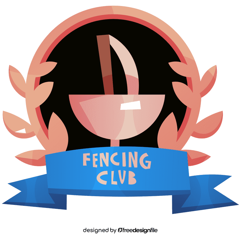 Fencing emblem clipart
