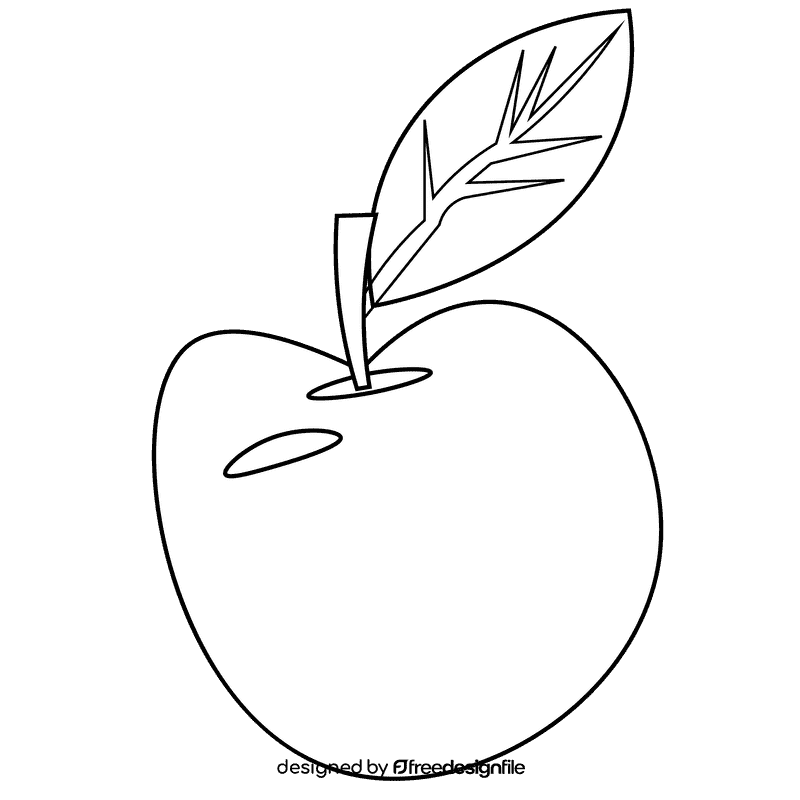 Farmer apple black and white clipart