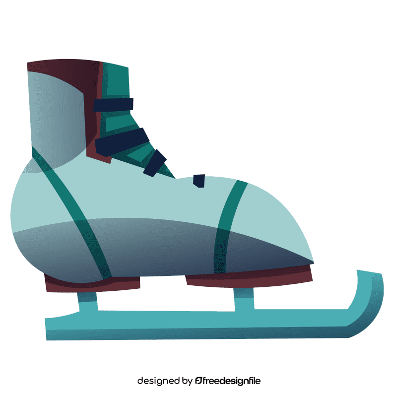 Figure skater skates clipart
