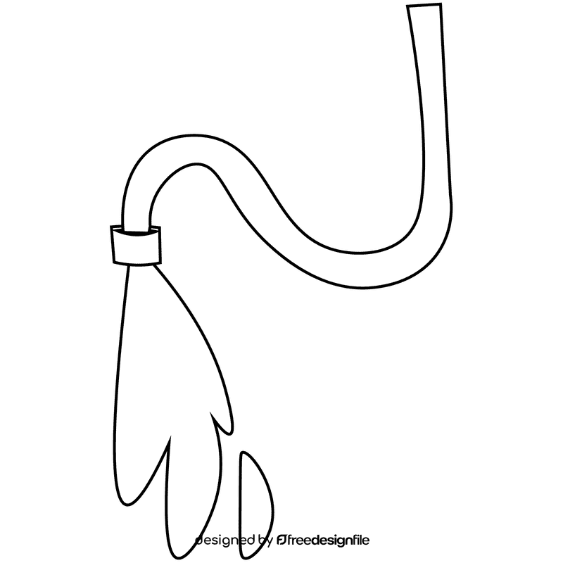 Fireman hose black and white clipart