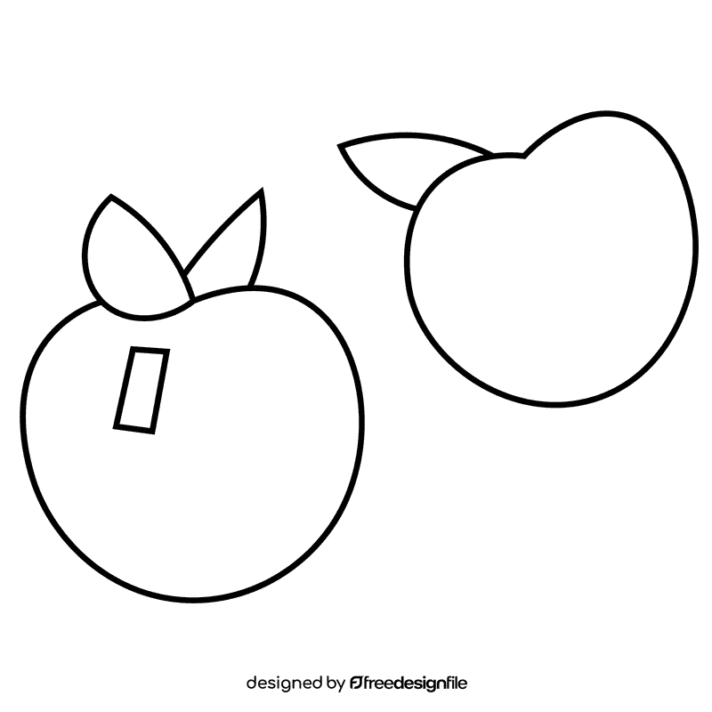 Gardener apples black and white clipart