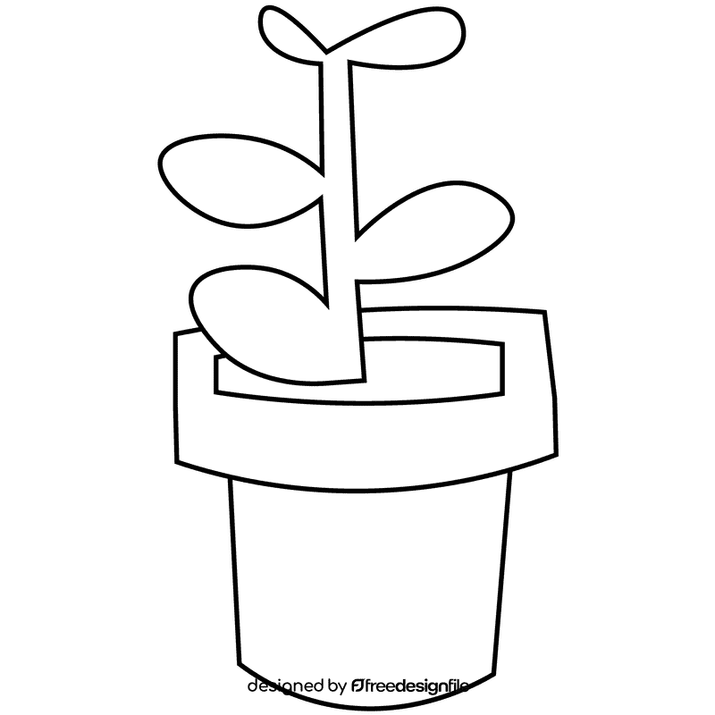 Gardener plant black and white clipart