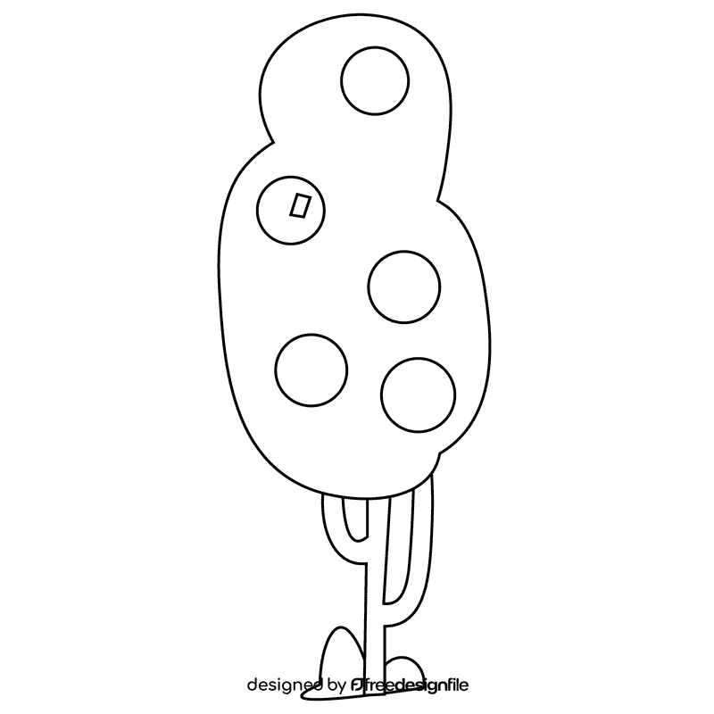 Gardener tree black and white clipart