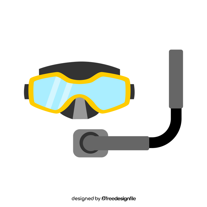 Diving snorkel mask clipart
