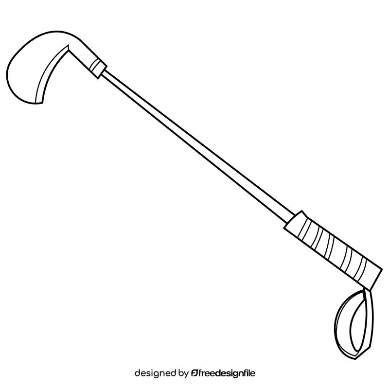Golf club black and white clipart