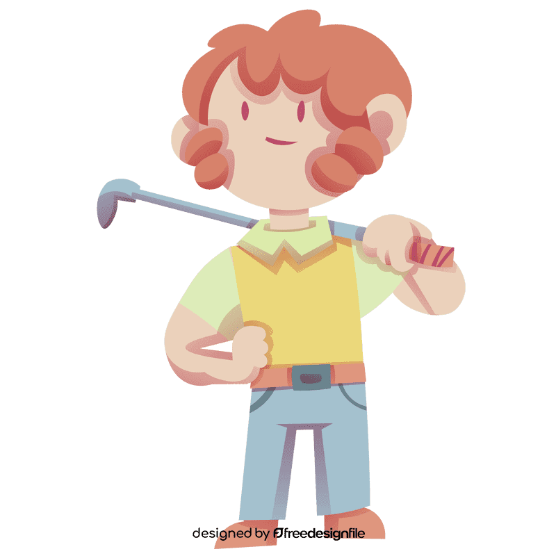 Golf player clipart